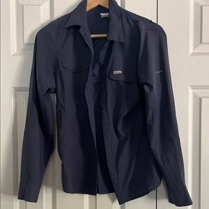 Columbia Dark Blue Button-Up Shirt